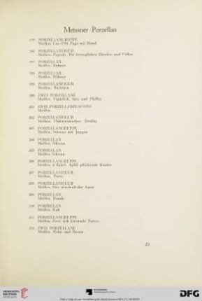 Meissner Porzellan (Nr. 195-229)