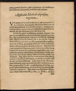 Applicatio Methodi ad praesens negotium.