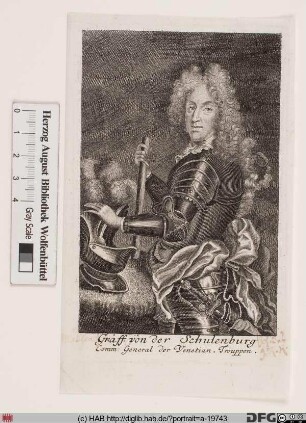Bildnis Johann Matthias Schulenburg (1715 Reichsgraf) von der