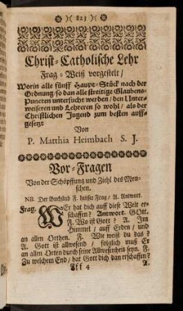 843-868, Christ-Catholische Lehr
