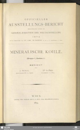 Gruppe 1, Sect. 1: Mineralische Kohle : Bericht