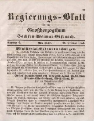 Nr. 6 : 26. Februar 1851