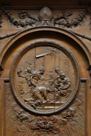 Frankreich. Centre. Loiret. Orleans. Cathedrale Sainte Croix. Innen. Chorgestühl. Frühes 18 Jahrhundert. Detail