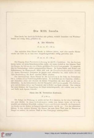 Abtheilung VI. Die XIII. Insula