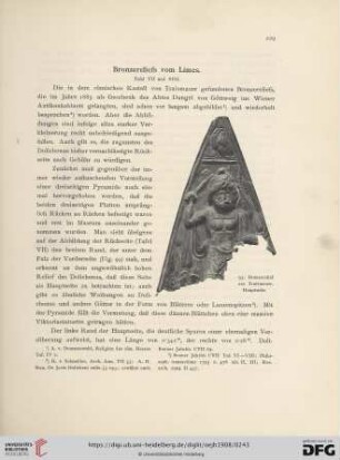 Bronzereliefs vom Limes