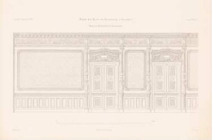 Palais Kronenberg, Warschau: Innenansicht Speisesaal (aus: Atlas zur Zeitschrift für Bauwesen, hrsg. v. G. Erbkam, Jg. 24, 1874)