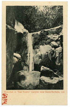 Santa Barbara. Waterfall in "San Ysidro" Canyon near Santa Barbara