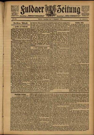 Dritte Ausgabe vom Samstag, den 07. Dezember 1907.