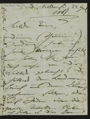 Brief an Clementine Bargiel ; 22.04.1867
