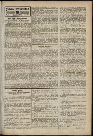 Zweite Ausgabe vom Samstag, den 06. März 1915.