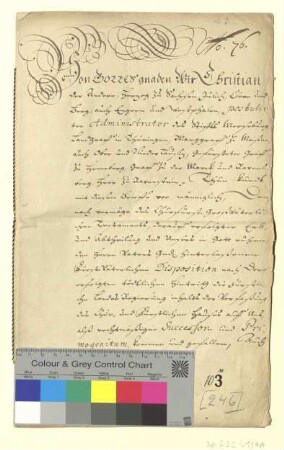 Revers Herzog Christians II. von Sachsen-Merseburg wegen Konfirmierung der Landesprivilegien des Markgraftums Niederlausitz.