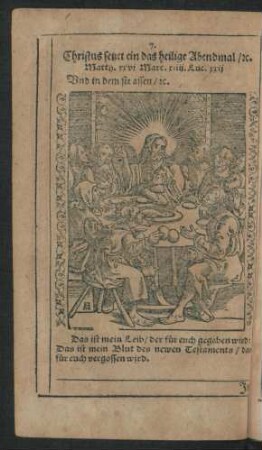 7. Christus setzet ein das heilige Abendmal/ ...