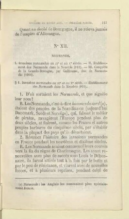 N° XII. Normands