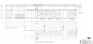 Heilbronn Hbf: Umbau Fka - Mofa, Ansicht Wand 1+Grundriss, Blatt:433 Empfangsgeb. Fka
