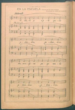 En la escuela : Lo que canta el pueblo. - Canción de los niños eslavos