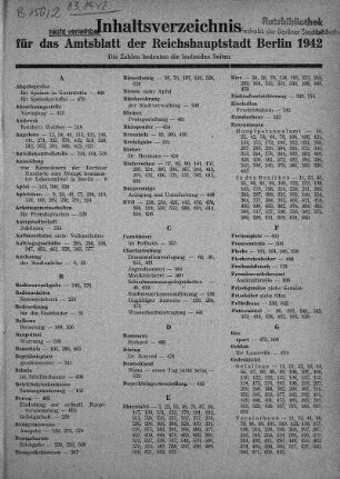 1942: Amtsblatt der Reichshauptstadt Berlin