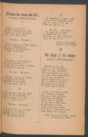 Sin hogar y sin amigos : Estilo sentimental