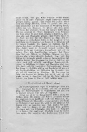 12. Stahlgießerei und Metallgießerei.