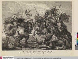 Chasse aux Lions et aux Tigres; [Löwenjagd]