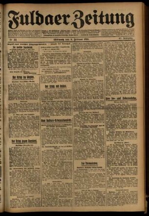 Ausgabe vom Mittwoch, den 09. Februar 1916.