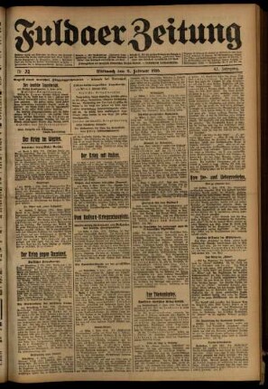 Ausgabe vom Mittwoch, den 09. Februar 1916.