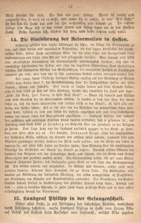 14. Die Einführung der Reformation in Hessen.