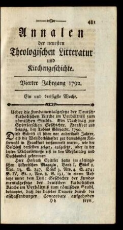 Ein und dreißigste Woche