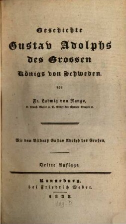 Geschichte Gustav Adolphs des Grossen Königs von Schweden