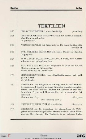 Textilien (Nr. 260-274)