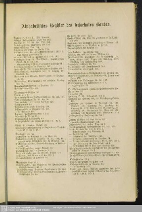Alphabetisches Register des sechzehnten Bandes