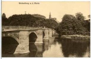 Wechselburg. Schloss mit Muldenbrücke