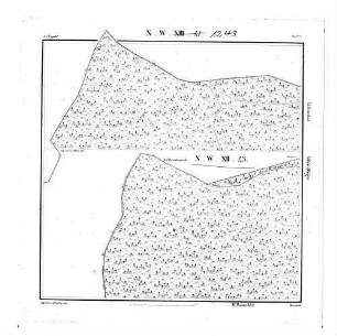 Kartenblatt NW XII 43 Stand 1836