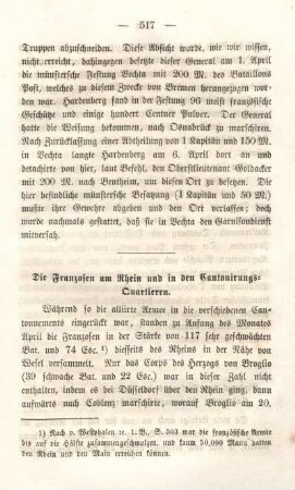 Die Franzosen am Rhein und in den Cantonirungs-Quartieren.