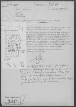 Breitenberg-Oberkollwangen: Pfarrbericht 1958