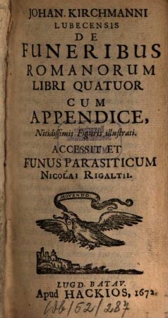 De Funeribus Romanorum