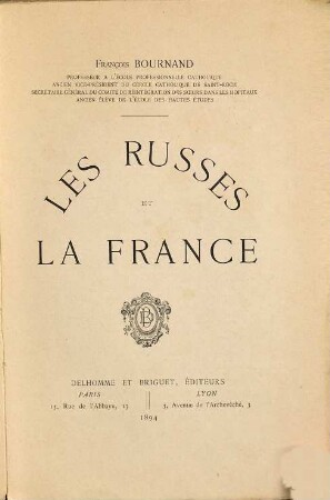 Les Russes et la France