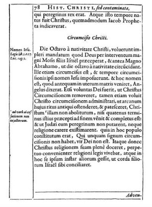 Circumcisio Christi.