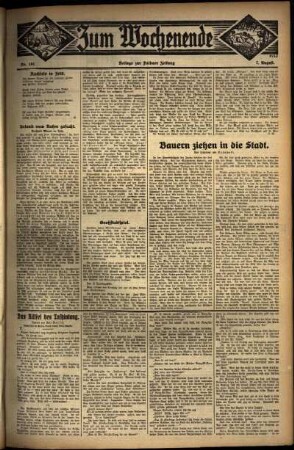 Zweite Ausgabe vom Sonntag, den 07. August 1932.