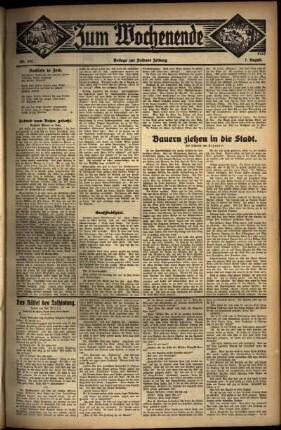 Zweite Ausgabe vom Sonntag, den 07. August 1932.