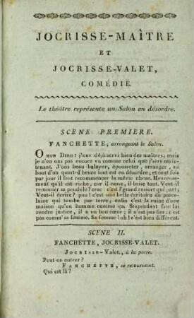 Jocrisse-maître et Jocrisse-valet : comédie, en un acte et en prose