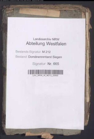 Verpachtung und Veräußerung von Domänengut der Domäne Grafschaft