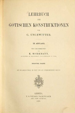 Lehrbuch der gothischen Constructionen, 1