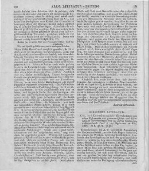 Olshausen, J.: Emendationen zum alten Testamente mit grammatikalischen und historischen Erörterungen. Kiel: Universitätsbuchhandlung 1826