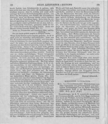 Olshausen, J.: Emendationen zum alten Testamente mit grammatikalischen und historischen Erörterungen. Kiel: Universitätsbuchhandlung 1826