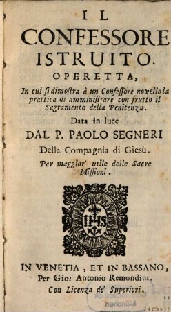 Il confessore istruito