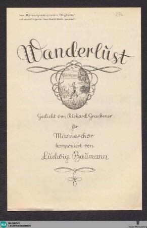 Wanderlust - Mus. Hs. 1394,27 : Coro maschile; G
