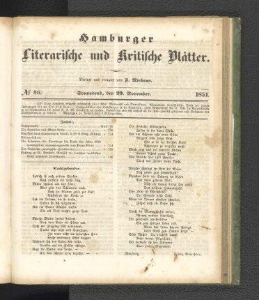No. 96. 29. November 1851