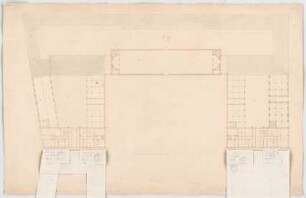 Fischer, Carl von; München; Marstall und Pagerie - 3. Variante - Marstall (Grundriss)