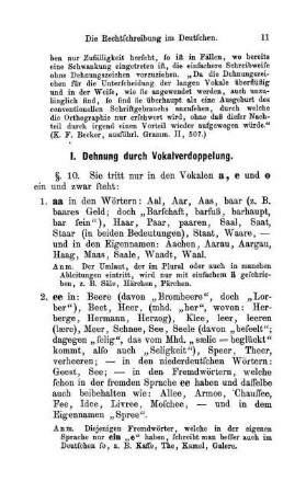 I. Dehnung durch Vokalverdoppelung.