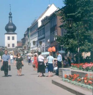 Saalfeld. Blick zum Blankenburger Tor